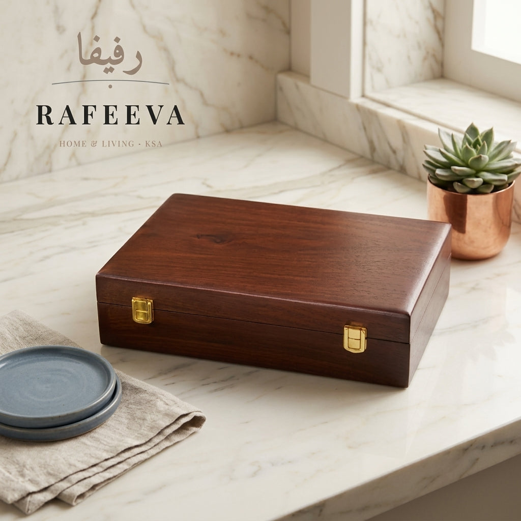 Rafeeva rosewood watch box with 10 cushioned slots