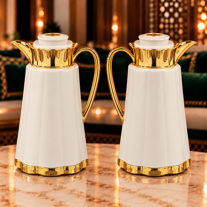 Rafeeva Crown Collar Thermos Set of 2 in White