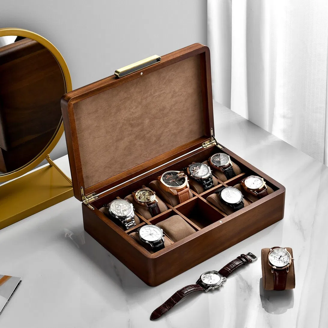 Walnut Watch Box · 10 Slots